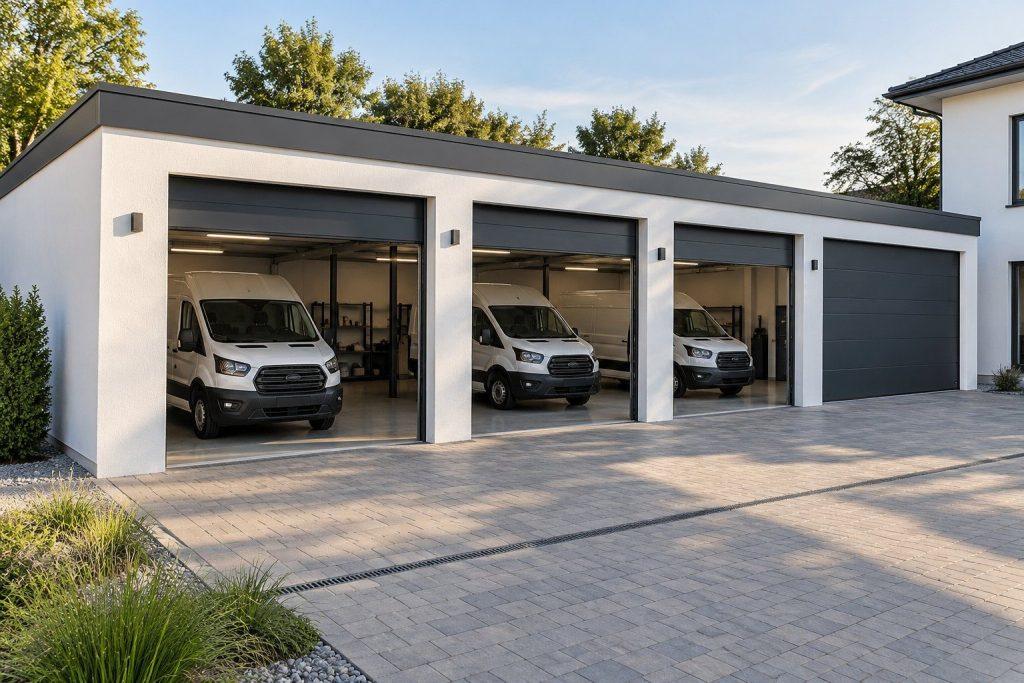 Großraumgaragen für kommunale Aufgaben, Feuerwehr und Fuhrparks — IGCP GmbH